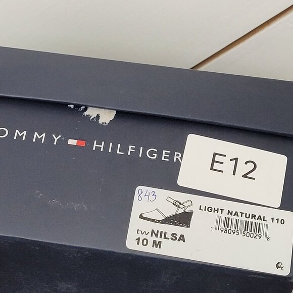 NEW Tommy Hilfiger Nilsa Espadrille Sandals Light Natural - Textile Size 10